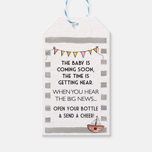 Etiqueta de vino de Baby Shower (Anverso)