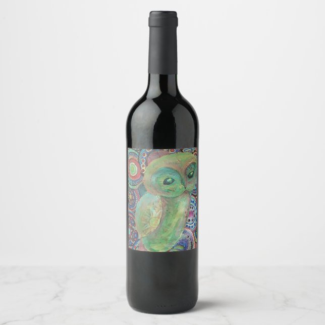 etiqueta de vino de búho (Anverso)