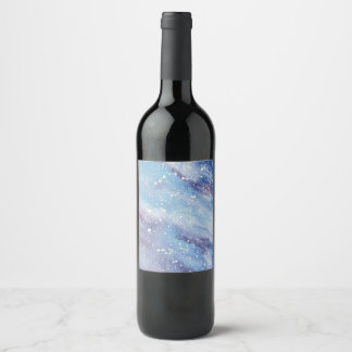 Etiqueta de vino de cielo nocturno