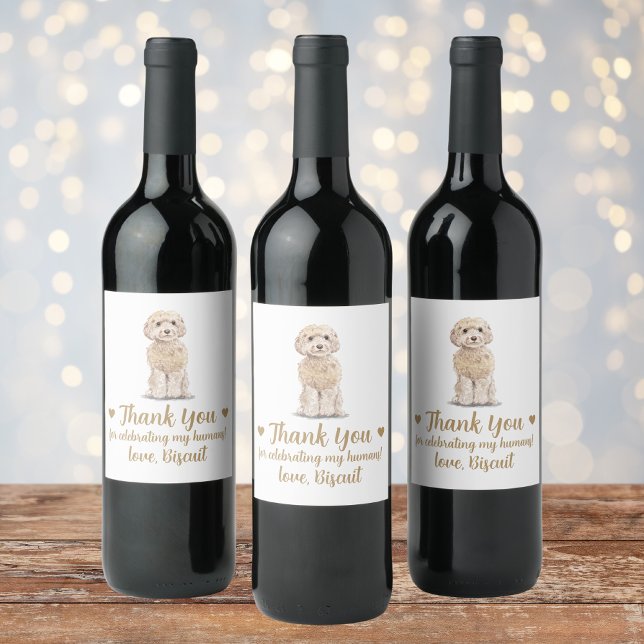 Etiqueta de vino de Cockapoo Yo también Boda (Subido por el creador)