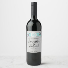 Etiqueta de vino de estepa de la banda de Aqua y G