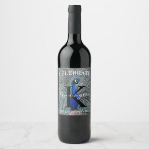 ETIQUETA DE VINO DE FOTO DE PEACOCK