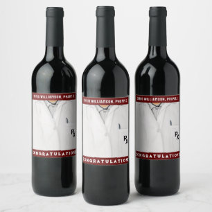 Etiqueta de vino de graduación de la Escuela de Fa
