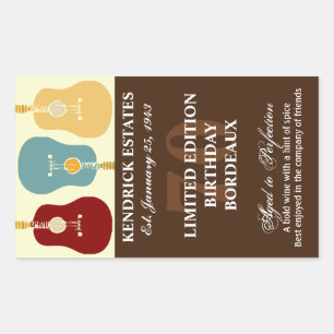 Etiqueta de vino de Guitars - Marrón (750 ml)
