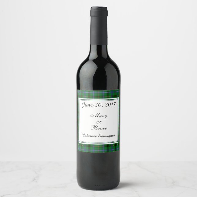 Etiqueta de vino de Henderson Scottish Boda (Anverso)