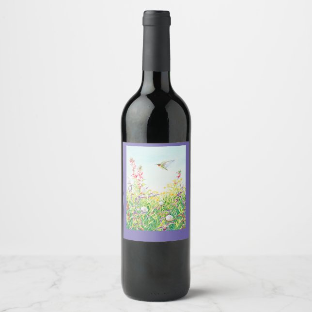 Etiqueta de vino de Hummingbird (Anverso)