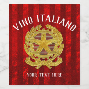 Etiqueta de vino de Italia