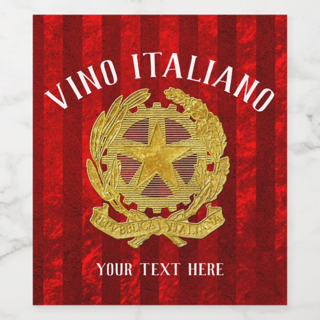 Etiqueta de vino de Italia (Etiqueta única)