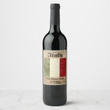 Etiqueta de vino de Italia