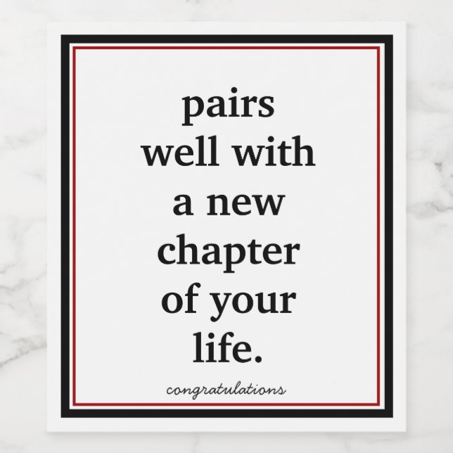 Etiqueta de vino de jubilación (Etiqueta única)