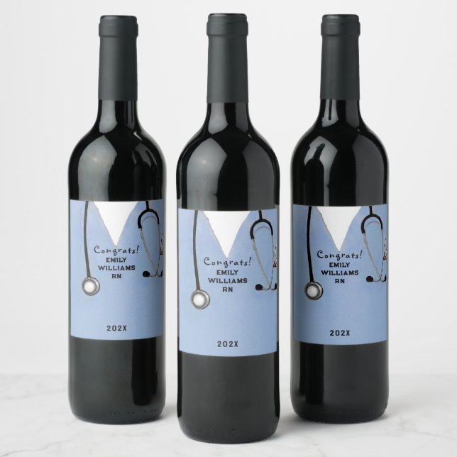 Etiqueta de vino de la fiesta de graduación de la  (Botellas)