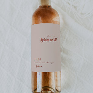 Etiqueta de vino de la propuesta retro simple de l