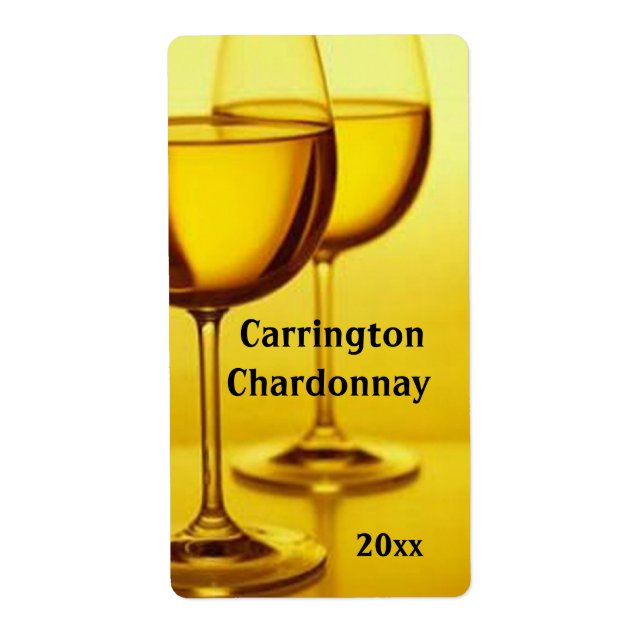 Etiqueta de vino de lentes de vino (Frente)