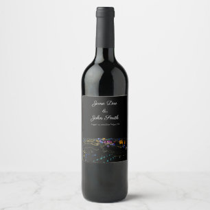 Etiqueta de vino de línea aérea personalizada de L