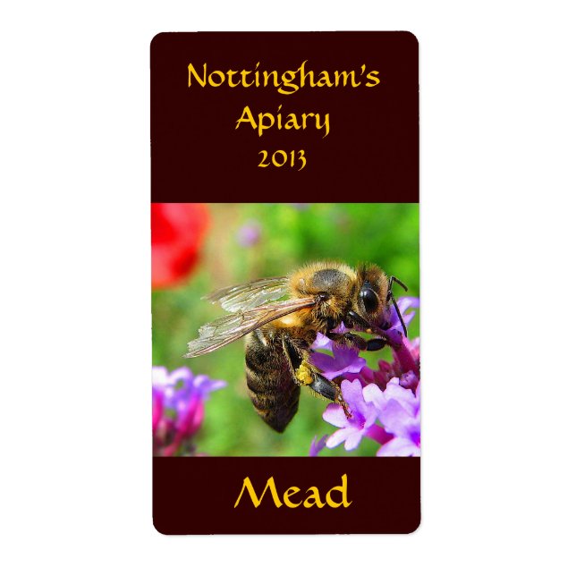 Etiqueta de vino de miel de carne (Frente)