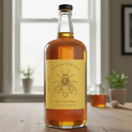 Etiqueta de vino de miel de personalizado casera