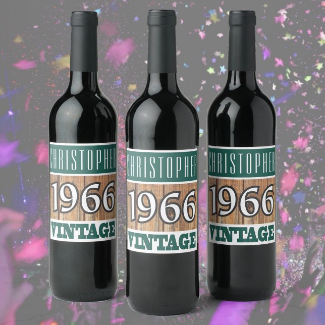 Etiqueta de vino de nacimiento de 1966 (Subido por el creador)
