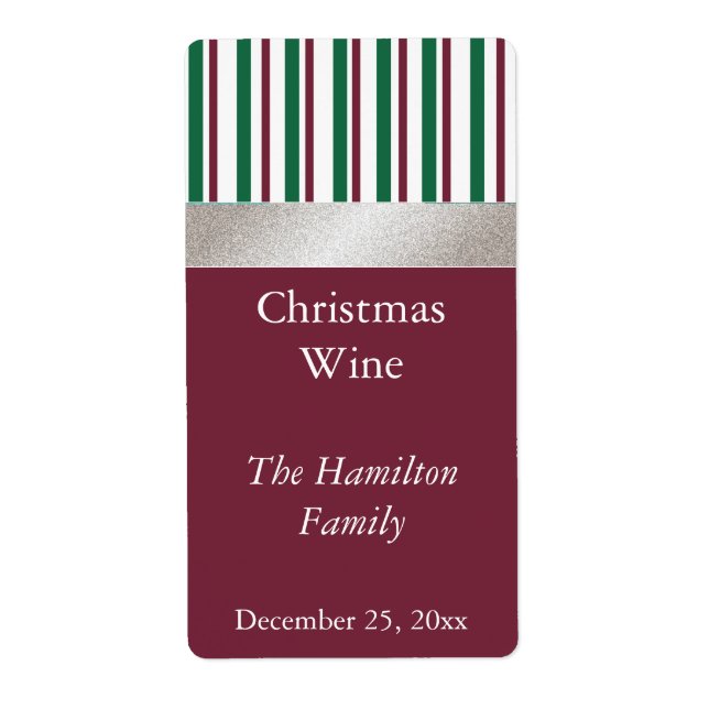 Etiqueta de vino de navidades (Frente)