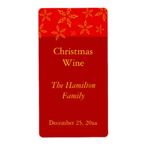 Etiqueta de vino de navidades