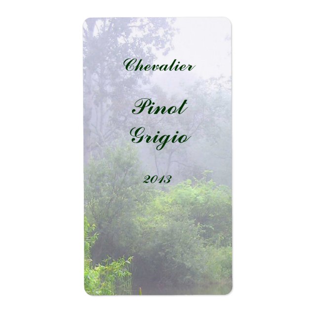 Etiqueta de vino de niebla matutina (Frente)