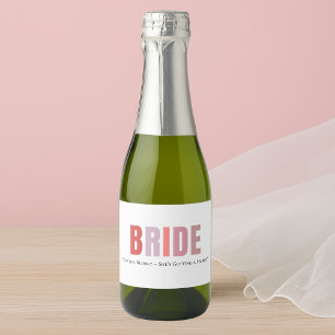 Etiqueta de vino de novia personalizado   Monogram