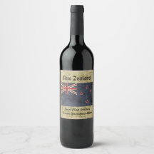 Etiqueta de vino de Nueva Zelanda