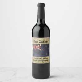Etiqueta de vino de Nueva Zelanda