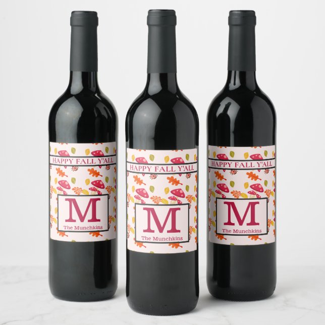 Etiqueta de vino de otoño personalizada (Botellas)