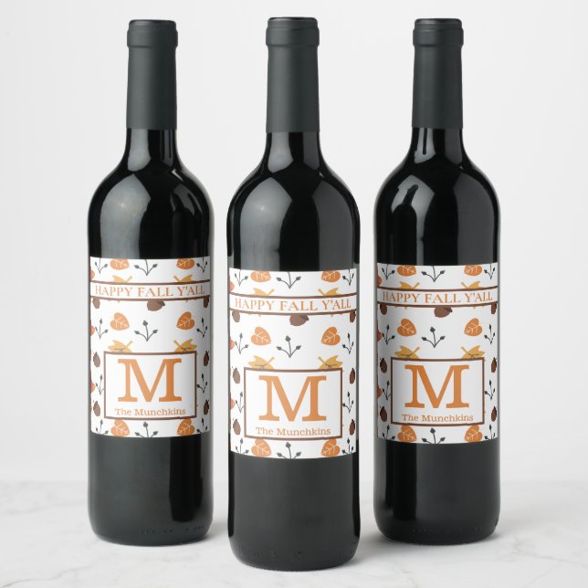 Etiqueta de vino de otoño personalizada (Botellas)