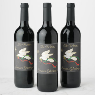 Etiqueta de vino de paloma blanca