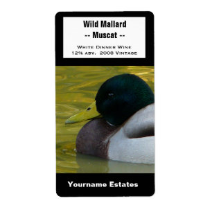 Etiqueta de vino de pato - foto de Mallard