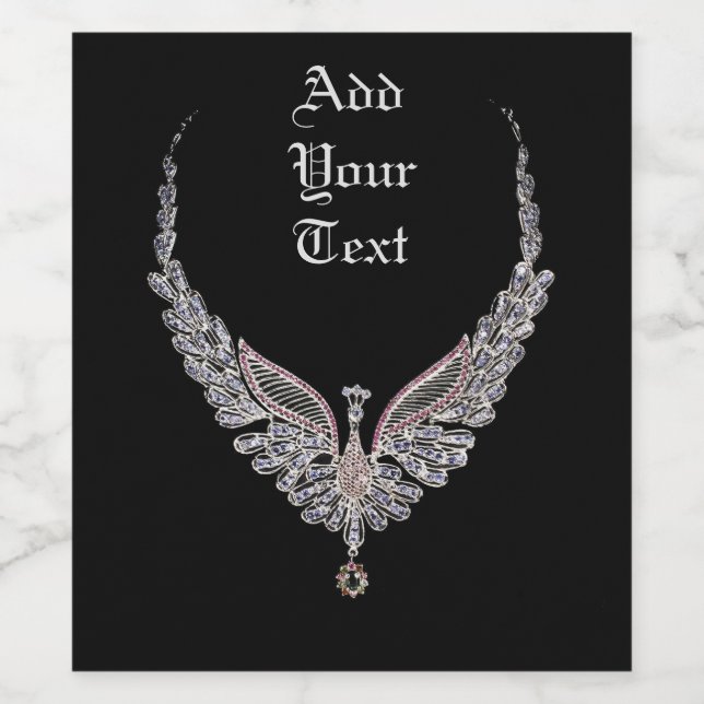 Etiqueta de vino de pavo real (Etiqueta única)