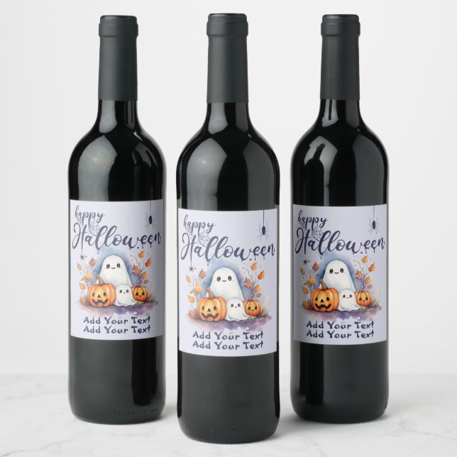 Etiqueta de vino de Personalizable fantasma de cal (Botellas)
