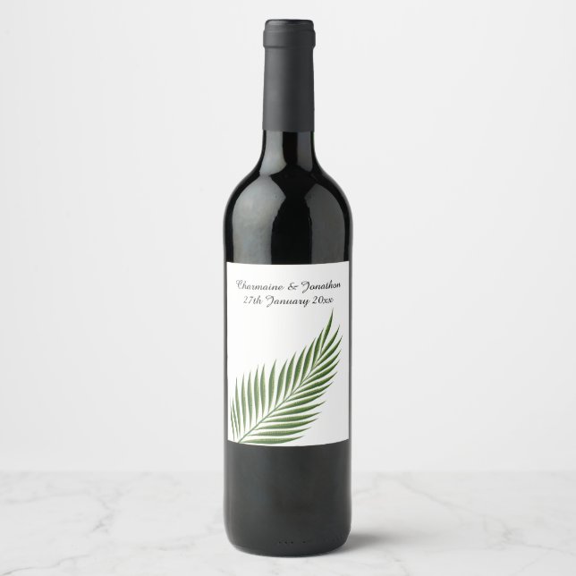 ETIQUETA DE VINO DE PERSONALIZABLE VERDE (Anverso)