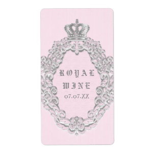 Etiqueta de vino de princesa elegante vintage de c