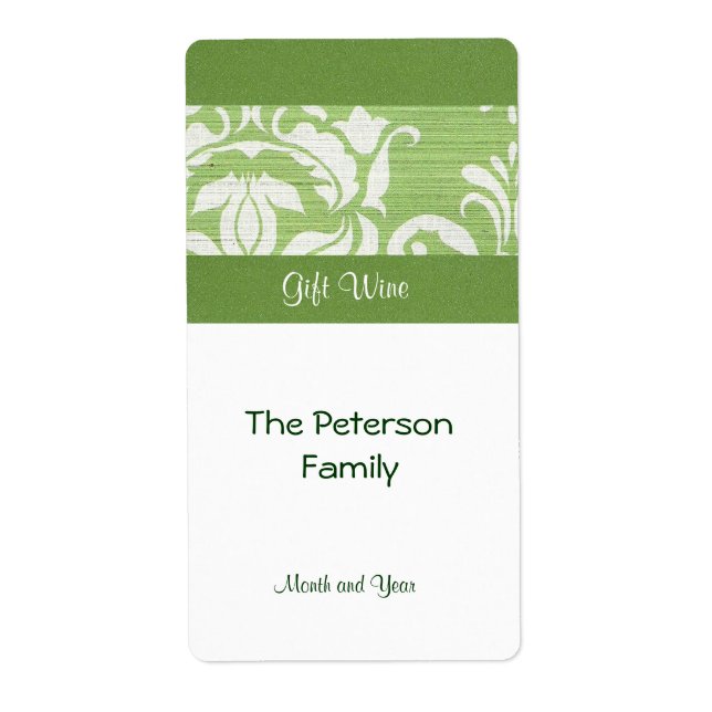 Etiqueta de vino de regalo (Frente)