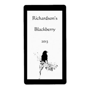 Etiqueta de vino de silueta de aves