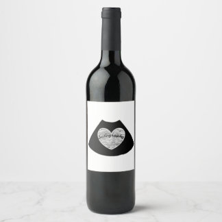 Etiqueta de vino de sonografía