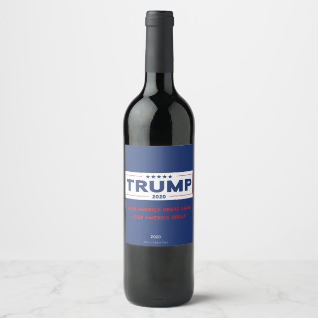 Etiqueta de vino de Trump 2020 (Anverso)