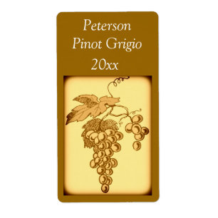 Etiqueta de vino de uvas