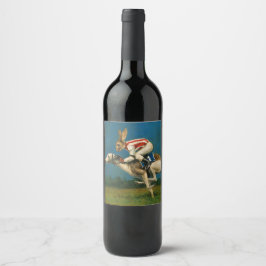 Etiqueta de vino de Whippet Racer