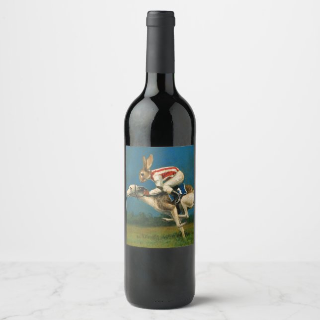 Etiqueta de vino de Whippet Racer (Anverso)