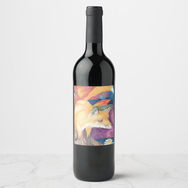 etiqueta de vino de zorro (Anverso)