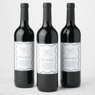 Etiqueta de vino Dusty Blue personalizada