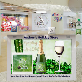 Etiqueta de vino esparkling para Fiesta de San Pat