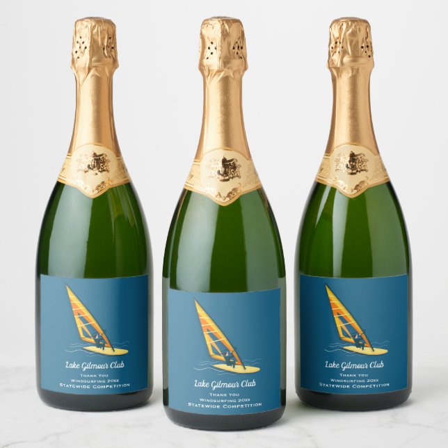 Etiqueta de vino esparkling para windsurf (Botellas)