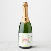 Etiqueta de vino espumoso de Año Nuevo