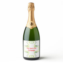 Etiqueta de vino espumoso de Año Nuevo