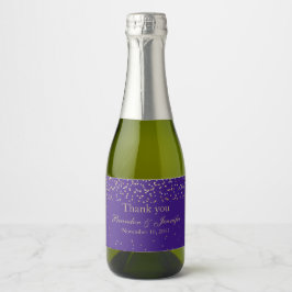 Etiqueta de vino espumoso de bodas personalizadas