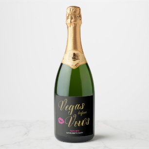 Etiqueta de Vino Espumoso para Despedida de Solter